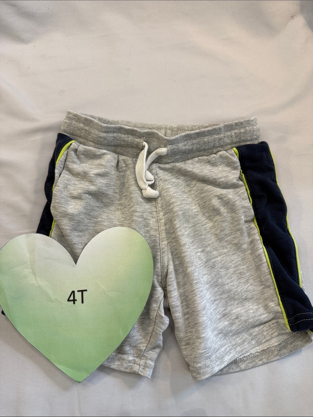 H&M Gray Shorts with Navy and Neon Trim